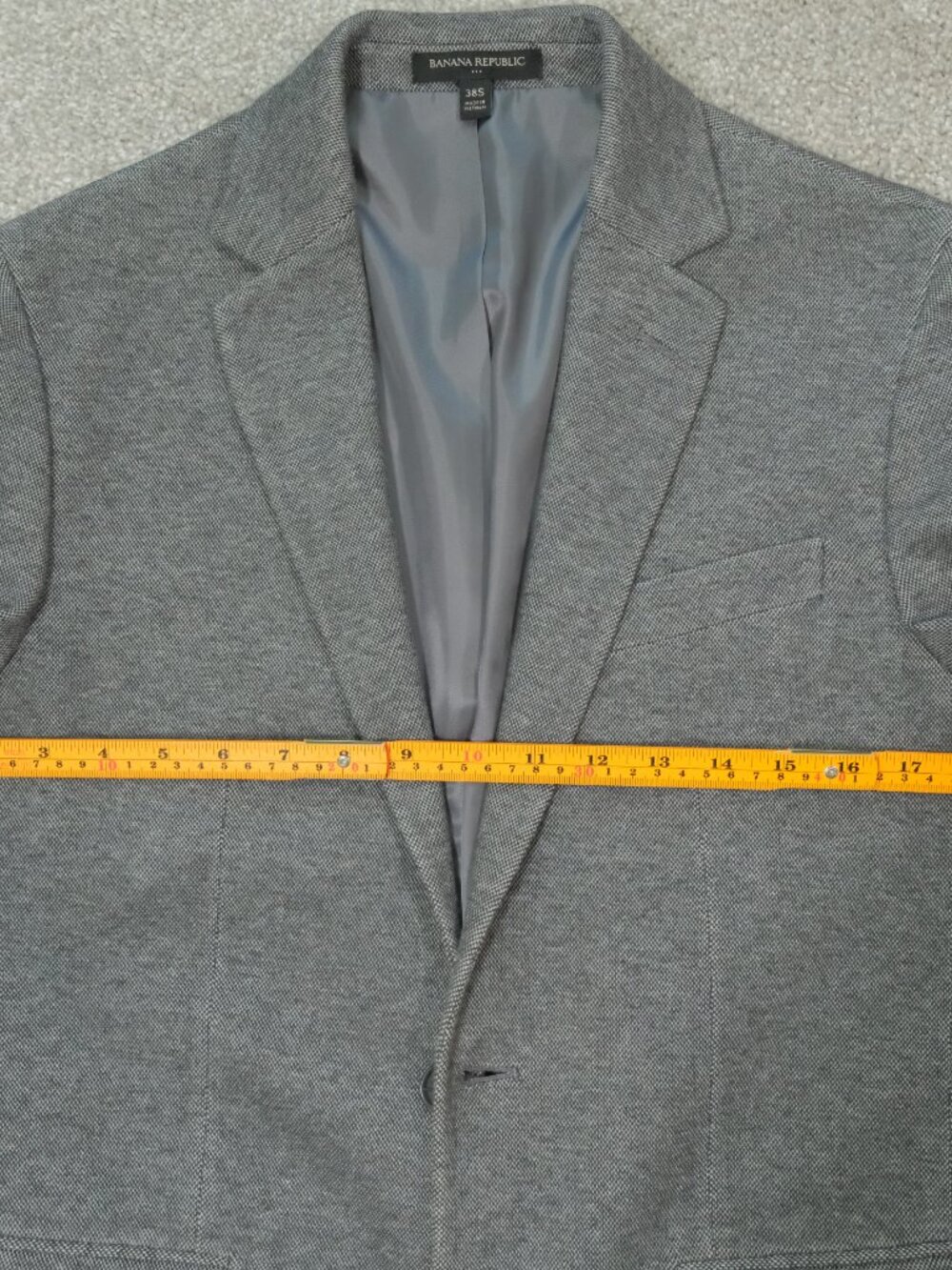 Banana Republic Slim Fit Gray Cotton Blazer - Picture 8 of 16